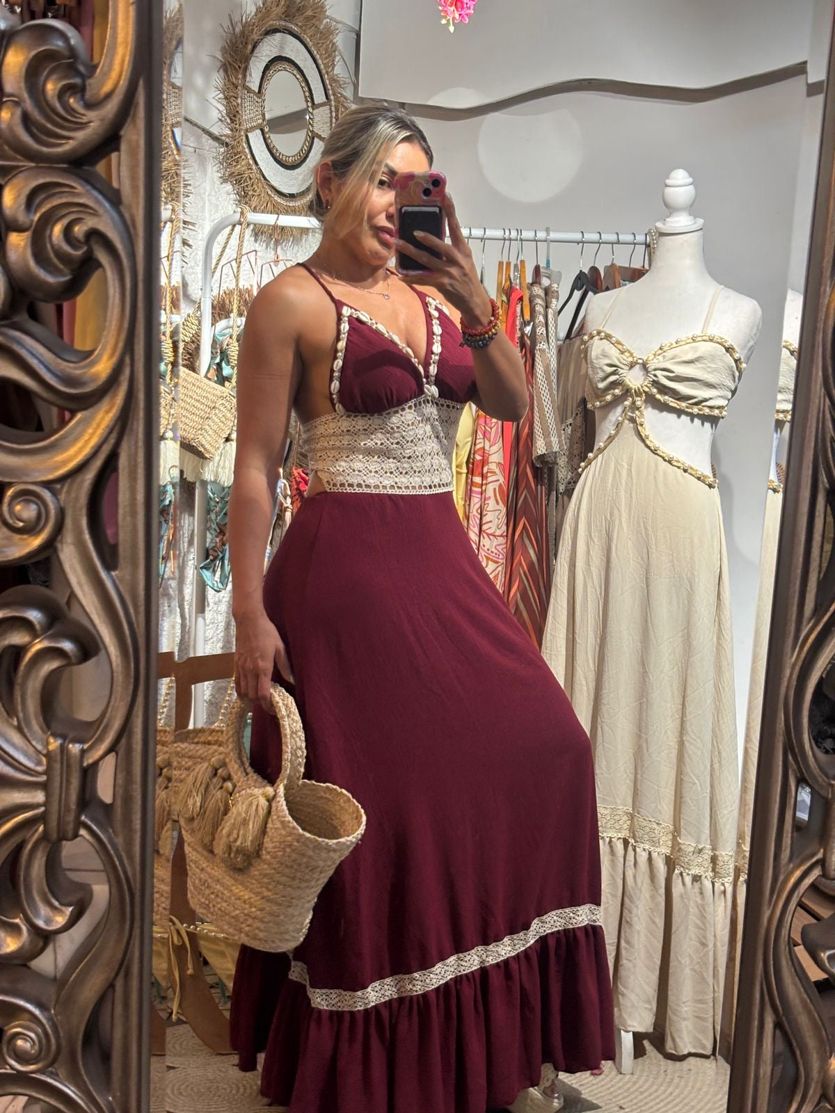 Maxi vestido vino