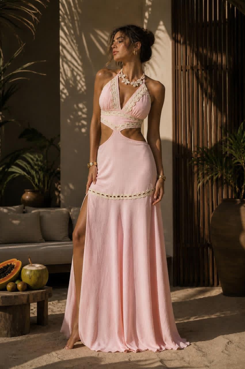 Maxi vestido conchas