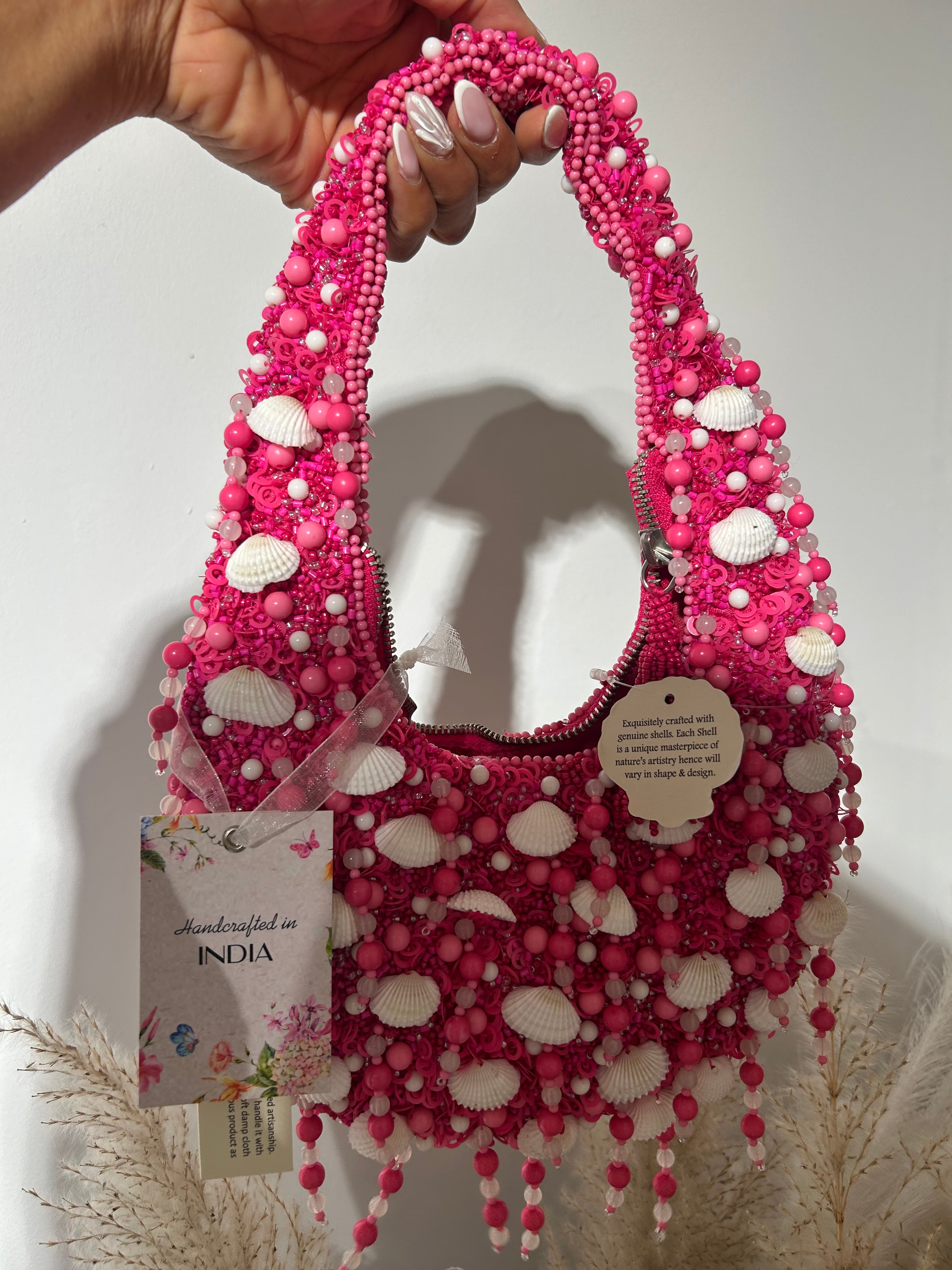 Bolso conchas artesanal