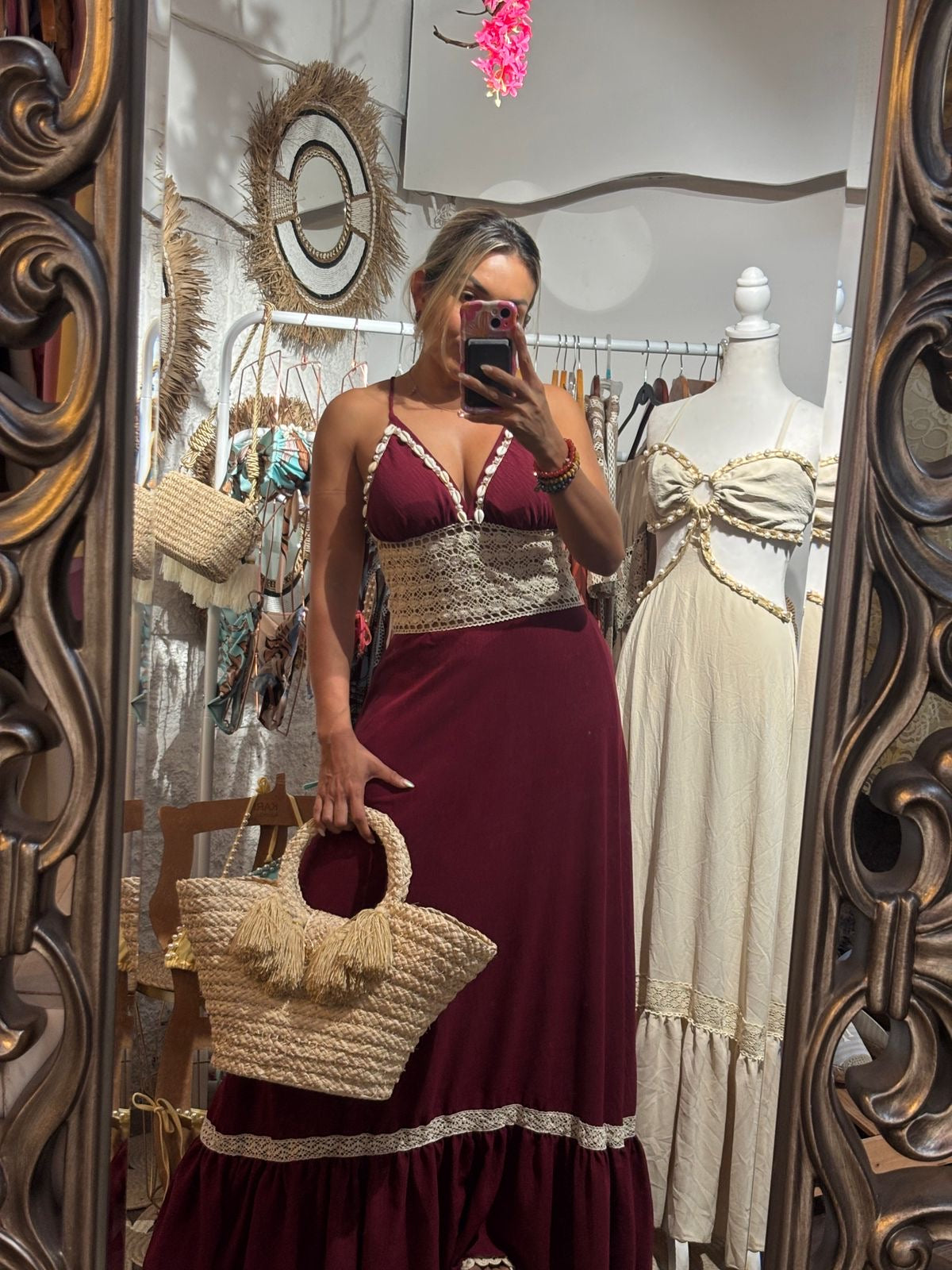 Maxi vestido vino