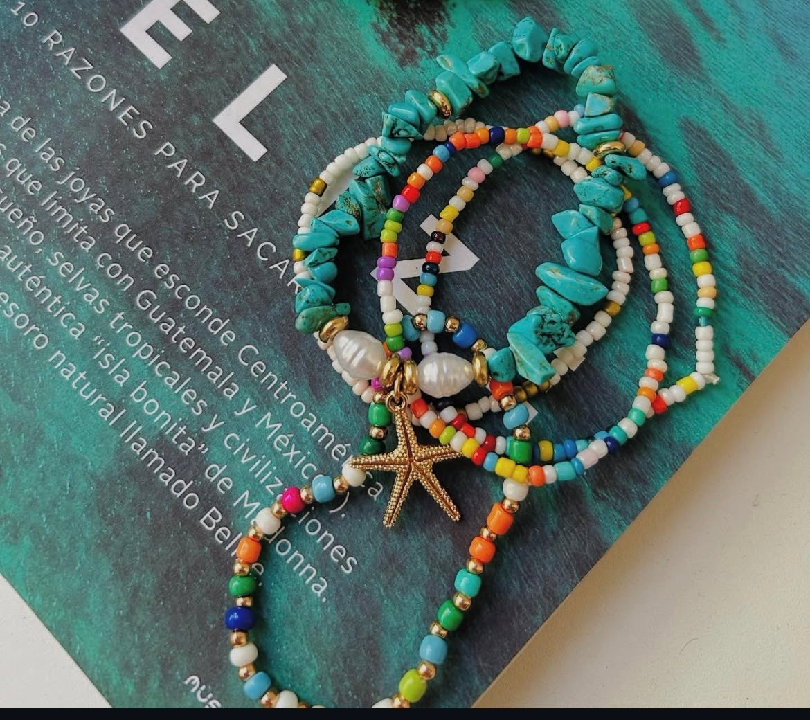 Collar de colores (no incluye pulsera) - Joyería