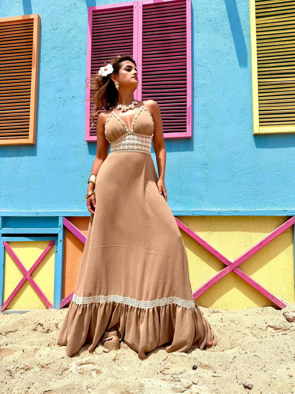 Maxi vestido Crochet