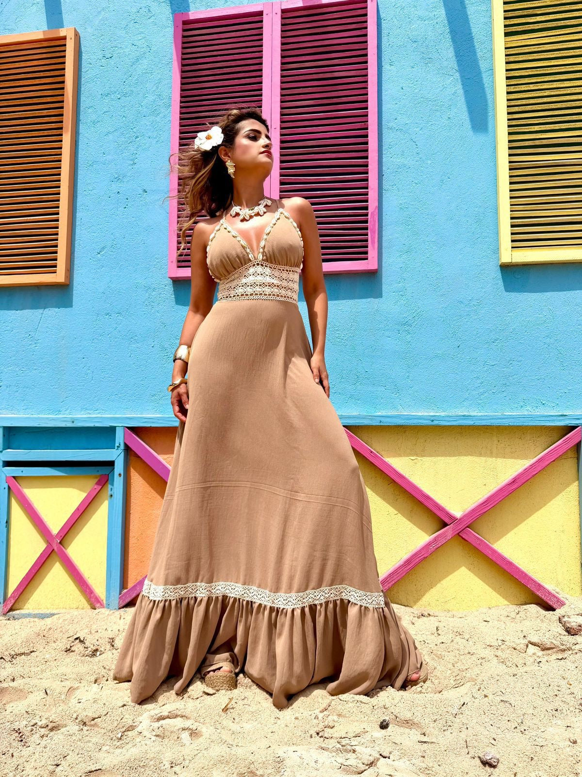 Maxi vestido Crochet