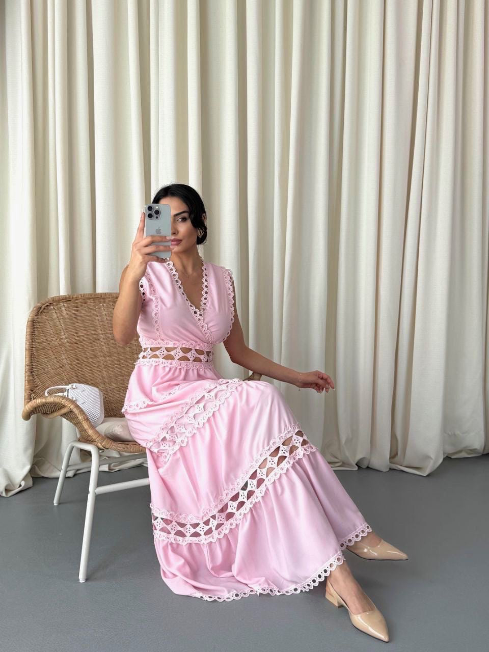 Maxi vestido Rosado