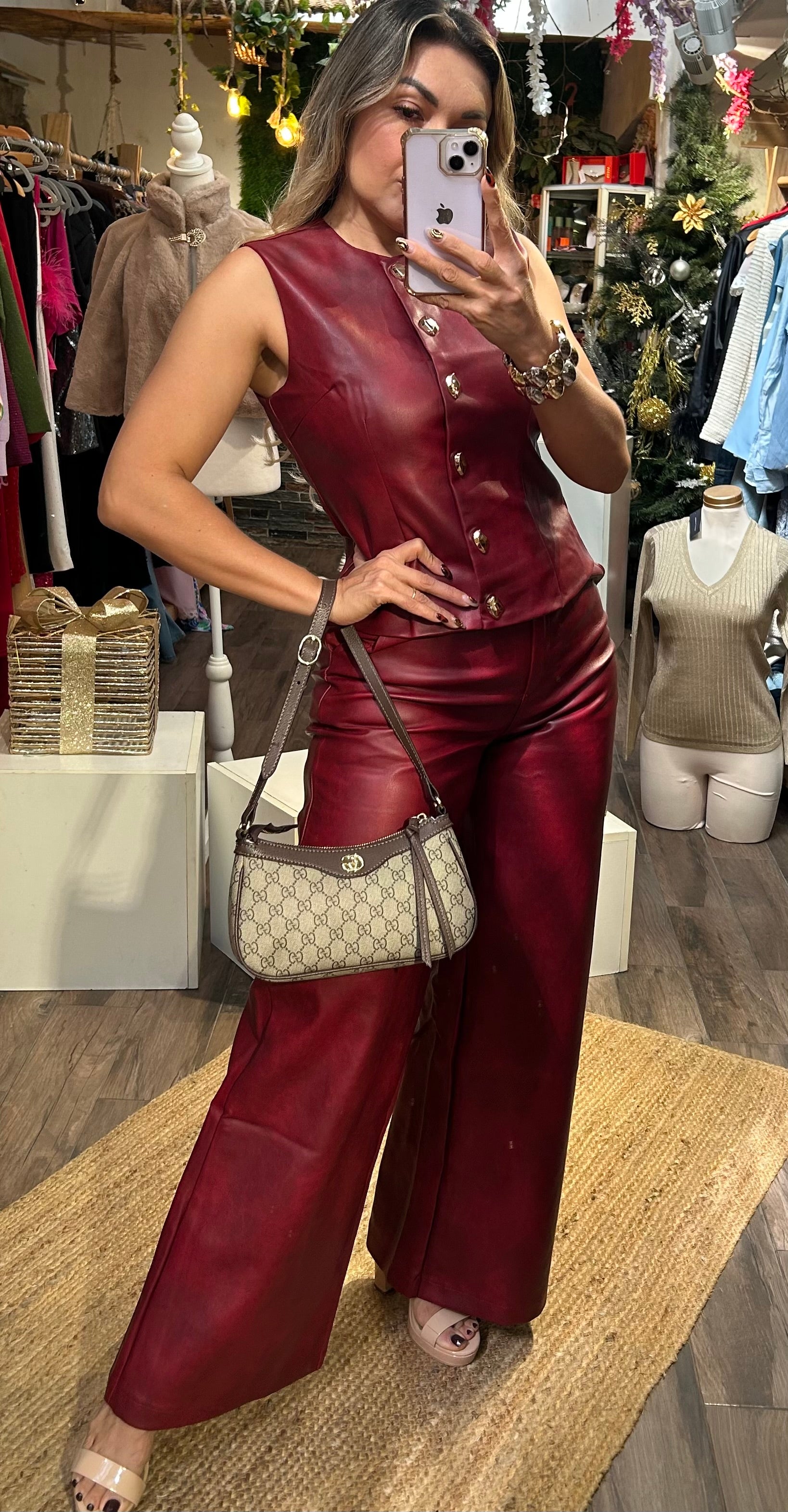 Set cuerina vino