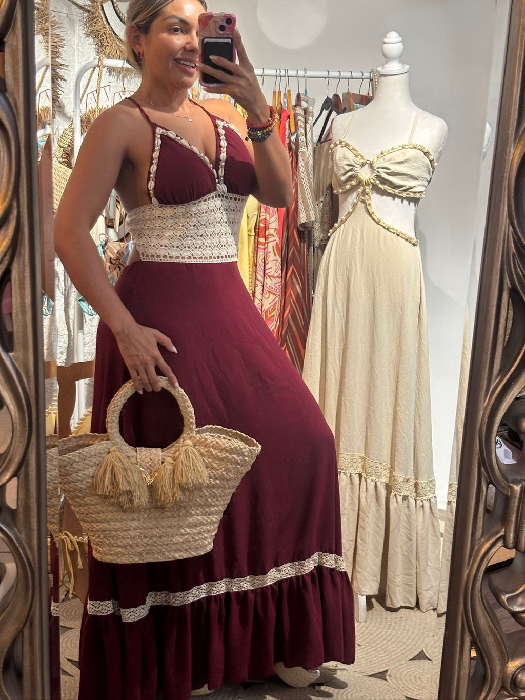 Maxi vestido vino