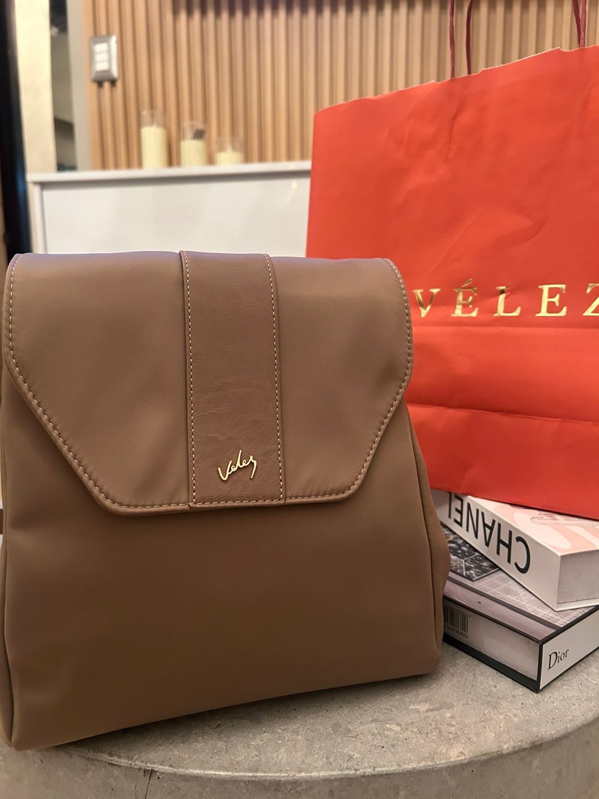 Mochila beige