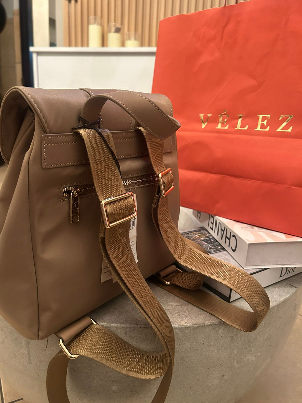 Mochila beige