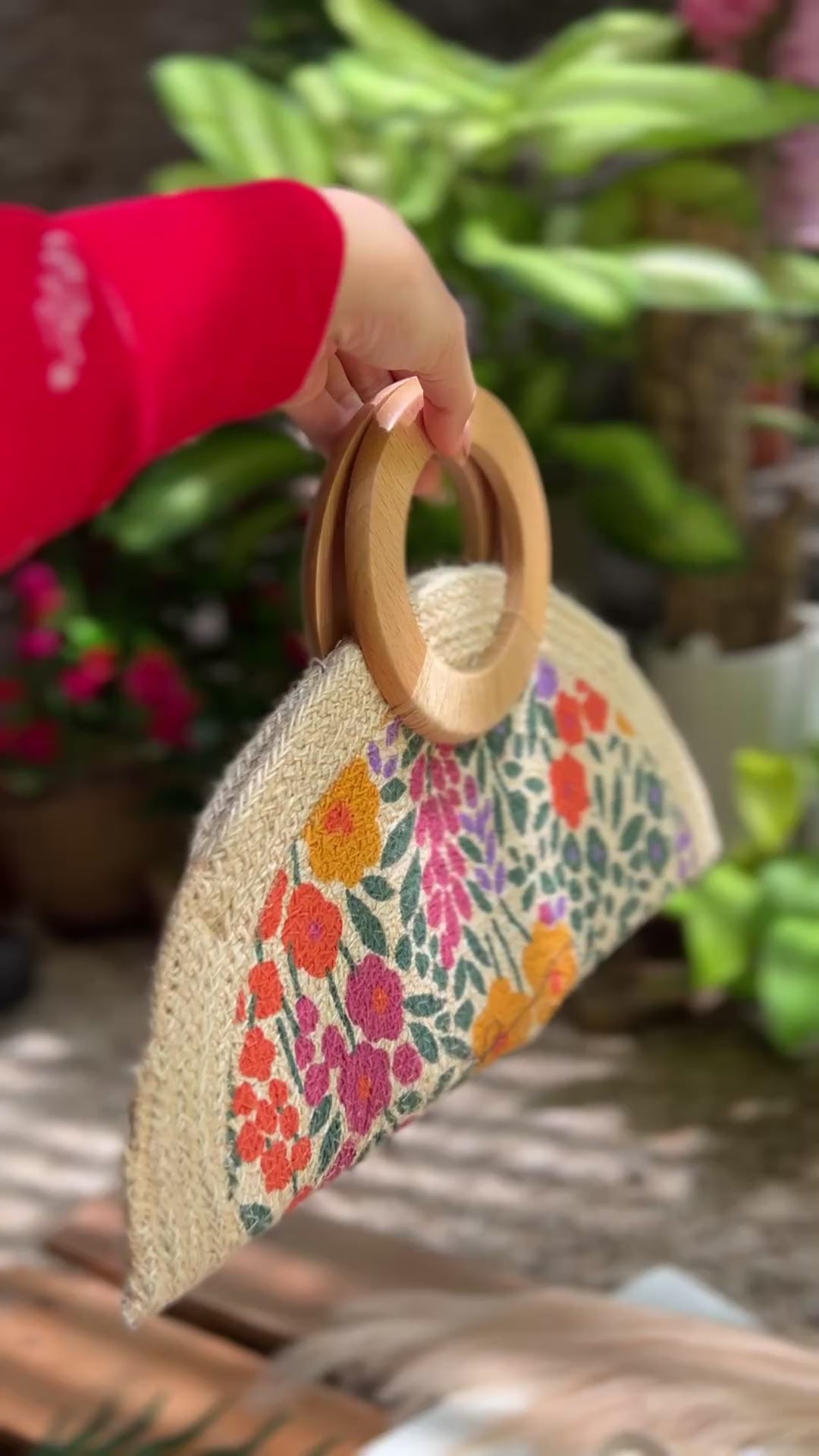 Bolso de yute artesanal