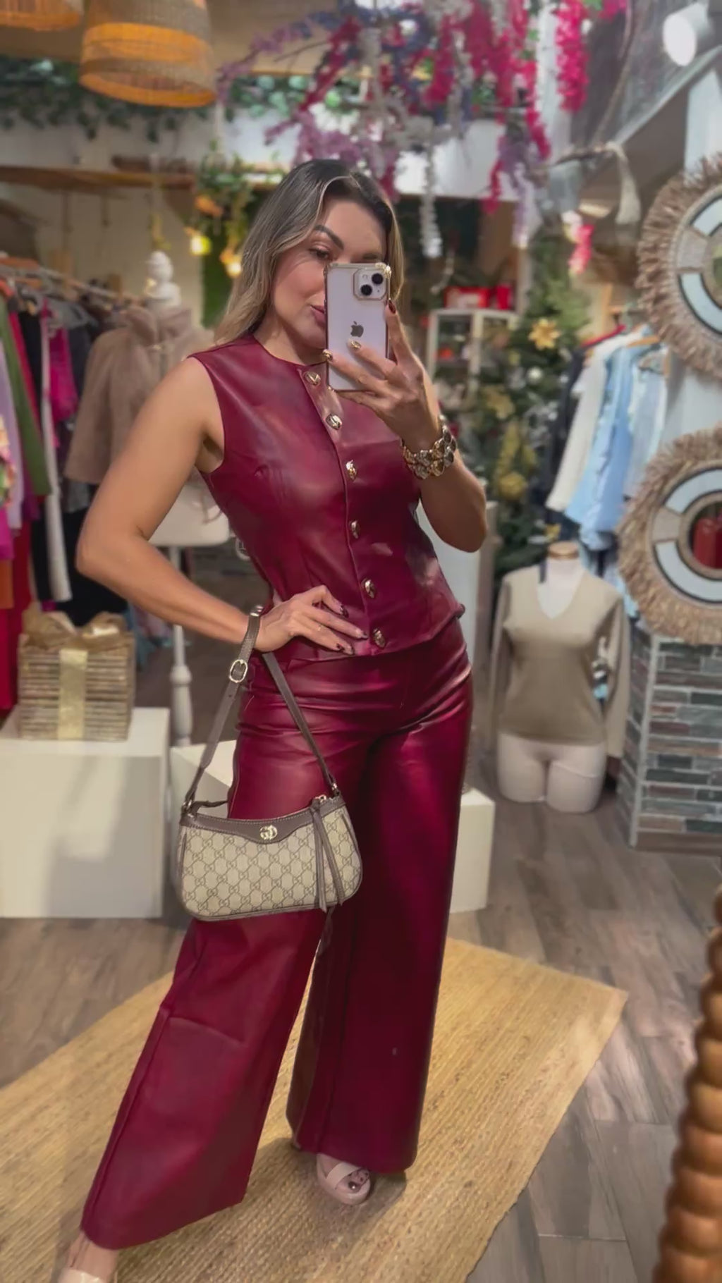 Set cuerina vino